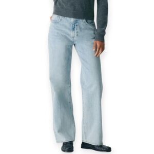 Aritzia Denim Forum The Farrah High Rise Wide Leg Jeans 70s Size 28